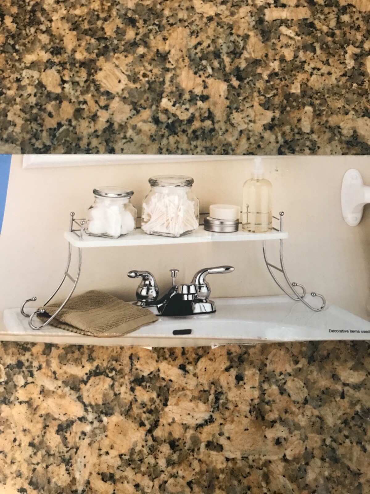 Mainstays Over the Sink Bathroom Metal Shelf Rack, Silver Chrome Finish eBay