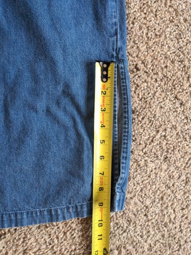 Denim Jean Skirt Womens Medium Pull On Maxi Side Slit Jaclyn Smith Sport Vintage - Picture 5 of 8