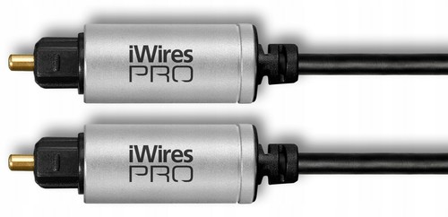 Optical audio cable 1x Toslink ODT Male/Male Silver Gold-plated 1m. iWIRES PRO - Zdjęcie 4 z 6
