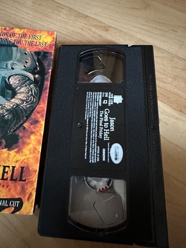 Jason Goes To Hell VHS Cardboard VERSION Signed by KANE HODDER Friday The 13th - Picture 2 of 7