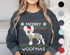 Chinese Crested Christmas Sweater Gift Crested Dog Mom Dad Ugly Sweatshirt Woof