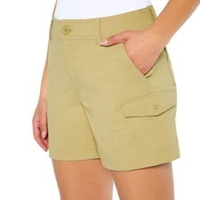 Eddie Bauer Ladies Cargo Pocket Short Size 14 Khaki