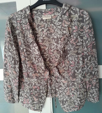 Adini,peplum Unlined, 100% Silk Bolero/ Jacket, No Lining, Size L