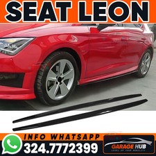 ⭐Sotto MINIGONNE⭐Laterali per Seat LEON "LOOK CUPRA" 5-Porte dal 2012 ABS Lucido