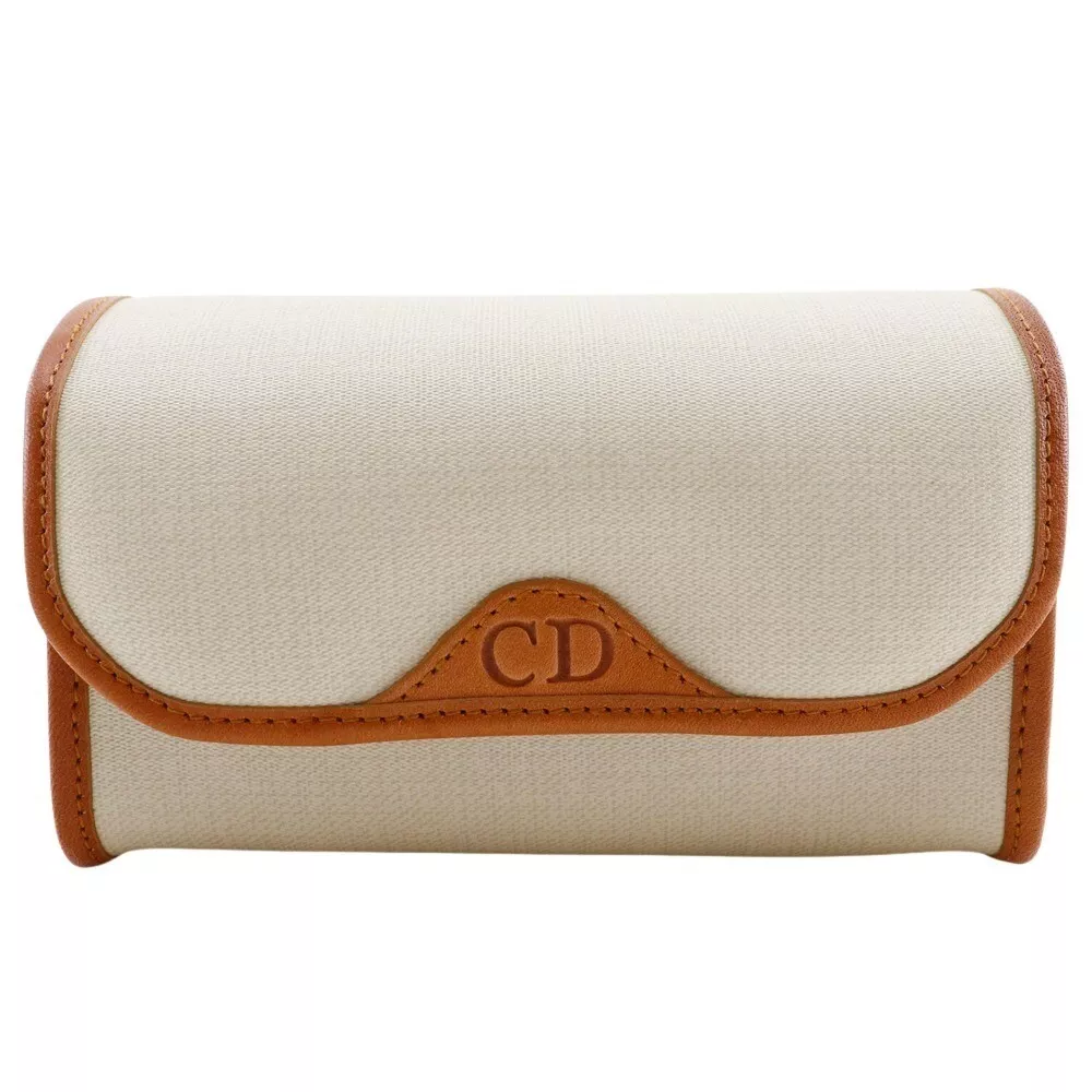 Pochette logo CD Dior nouveauté blanc cassé PVC femme
