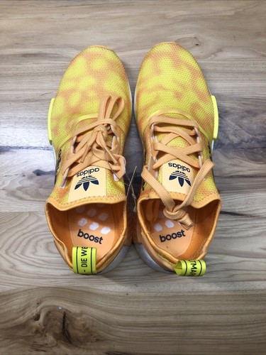 Adidas Originals NMD_R1 Yellow/Orange Men's Running Shoes GX7670 Size 8.5 - Picture 5 of 12