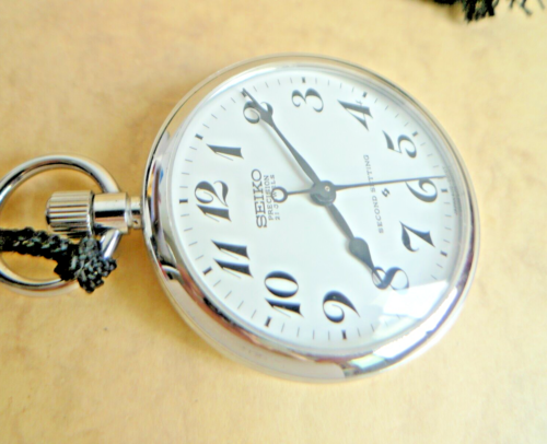 Vintage SEIKO PRECISION SECOND SETTING Pocket Watch - Picture 5 of 13