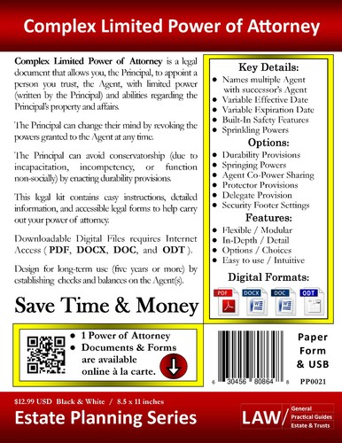 Complex Limited Power of Attorney - Form & USB ( Legal Kit ) - Picture 3 of 5