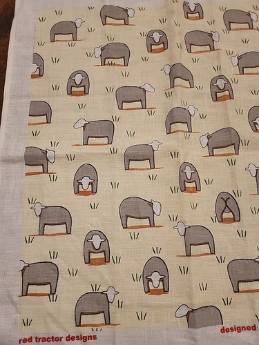 Linen SHEEP Tea Towel 27"x 18" Designed Printed In Australia, Red Tractor D. - Picture 4 of 8