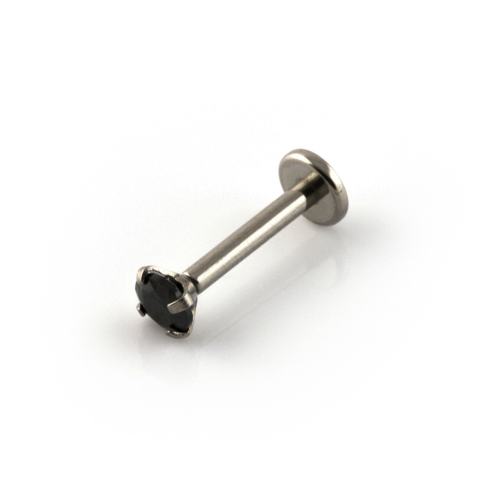 Labret With Gem Lip Piercing Stud Monroe Tragus Helix Internal Thread TITANIUM - Picture 10 of 19