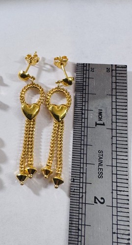 NEW Solid 22K 916 Fine Real Yellow Gold Dangle Balls Beads Earrings 8.6g TwoSet - Picture 21 of 21