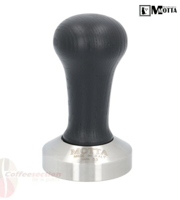 Motta Flat Stainless Coffee Tamper ø53mm Black Handle for Breville Sage Spaziale