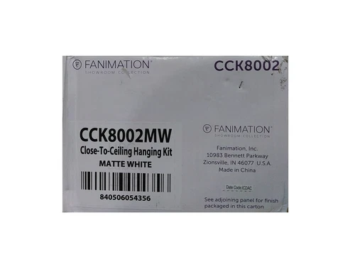 FANIMATION Matte White Close to Ceiling Kit CCK8002MW - Picture 1 of 2
