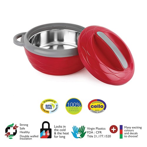 Cazuelas Acero Inoxidable Interior Cuerpo Mantiene Comida Fucsia Conjunto De 3 - Imagen 4 de 6