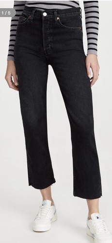 RE/DONE 70s stovepipe denim jeans BLK