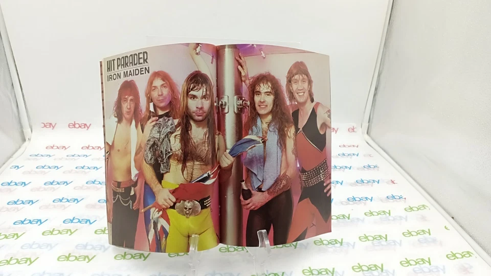 1985 August Hit Parader Magazine Motley Crue Cover,Van Halen,Iron Maiden - Image 3 of 4