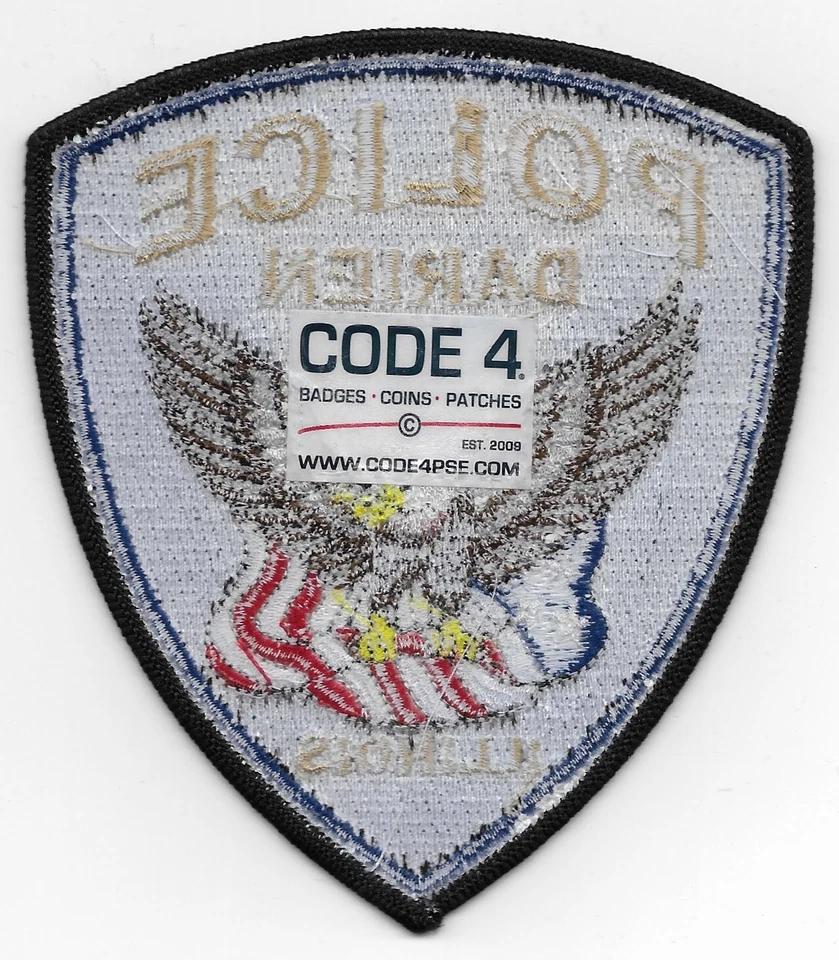 Conjunto de parches prototipo Darien DuPage County Illinois Departamento de Policía Foto 3 de 4