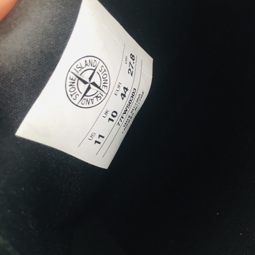 Stone Island 77FW0303 Zapatillas Negras Para Hombre Talla EU44 US 11 Medianas - Imagen 17 de 18