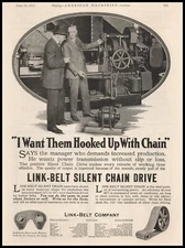 1917 Gisholt Machine Co Madison Wisconsin Factory Photo Link Belt Drive Print Ad
