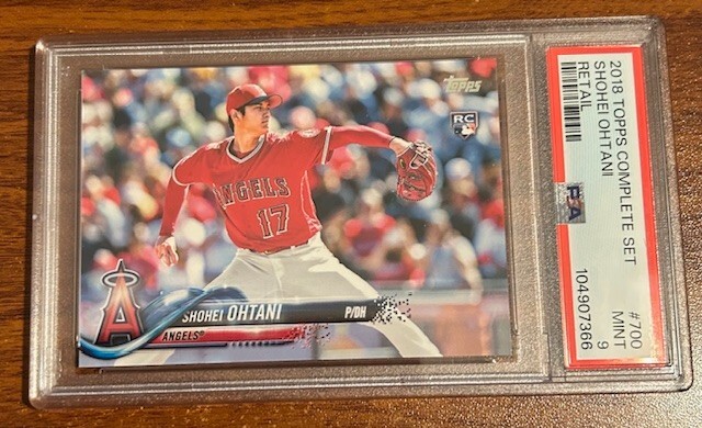 2018 Topps Complete Set Retail Red Jersey #700 Shohei Ohtani PSA 9 ...