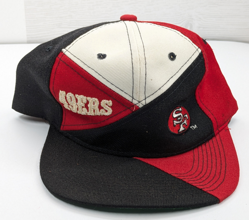 Vintage Pro Player Team NFL San Francisco 49ers Triangle 3 Tone Snapback Has Wear - Bild 2 von 14