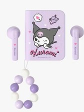 Kuromi Wireless Headphones Earbuds Book Charging Case Phone Kawaii Sanrio