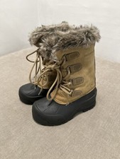 Northside Kids Winter Snow Boots Youth Size 13 Suede Thermolite Faux Fur