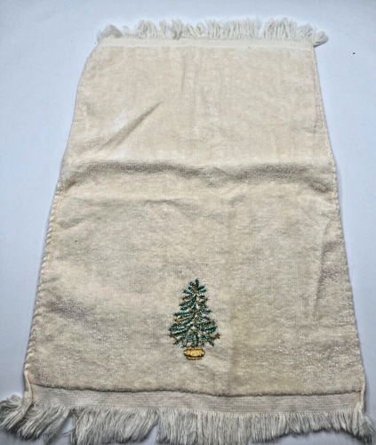Christmas Hand Towel Vintage Christmas Tree 10.5 x 16 inches! - Picture 2 of 4