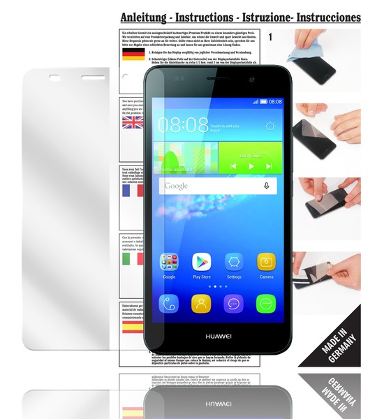 6X Displayschutzfolien FüR Huawei Y6 Schutzfolie Klar Folie Displayfolie-image