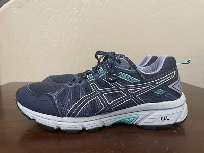 Asics Gel Venture 7 Womens Navy Blue 1012A476 Sz 8, Their is a stain on the shoe