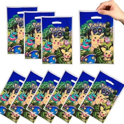AU 10X Pokemon Pikachu Candy Party Favour Bag Loot Bag Kids Birthday Supplier - Picture 2 of 3