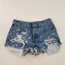 Vintage Levi s High Rise 90s Cutoff Acid Denim Shorts Juniors 5