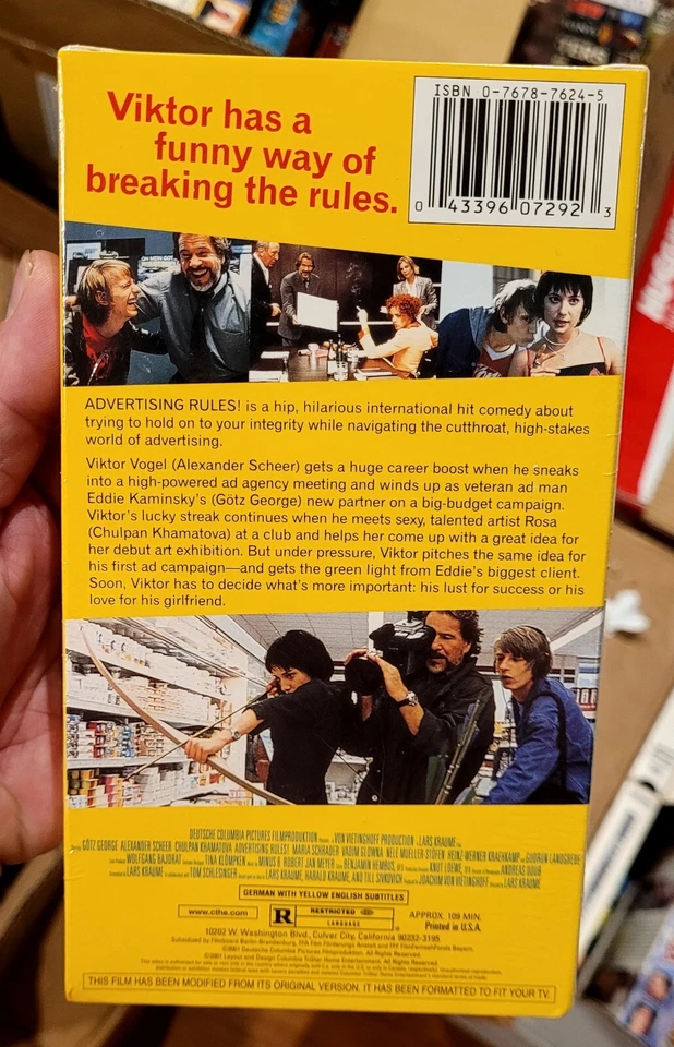 ADVERTISING RULES! VHS German (English Sub) *SEALED* Cult/Foreign/Indie/Comedy  - Image 2 of 4