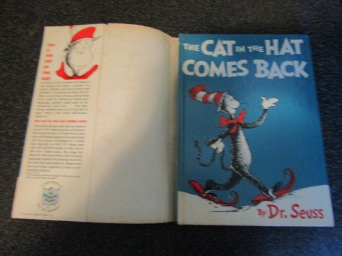 1958 1st Edition THE CAT IN THE HAT COMES BACK Dr. Seuss Beginner Book HC/DJ - Picture 2 of 8