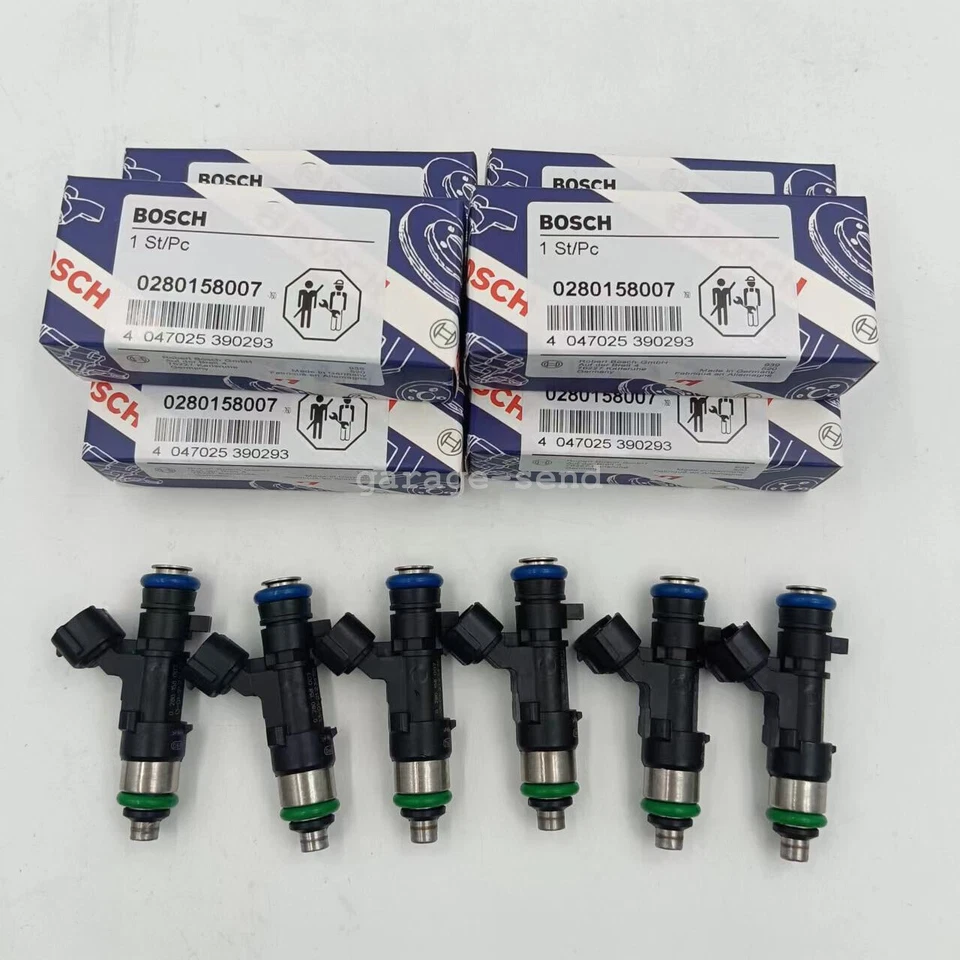 6X Inyectores de combustible originales BOSCH aptos para Nissan Frontier 2005-19 4,0 L V6 0280158007 Foto 3 de 4