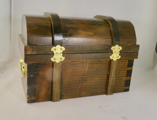 "Puzzle" Pirate Treasure Chest - Handcrafted - All Brass - 2 Secret Compartments - Picture 9 of 9