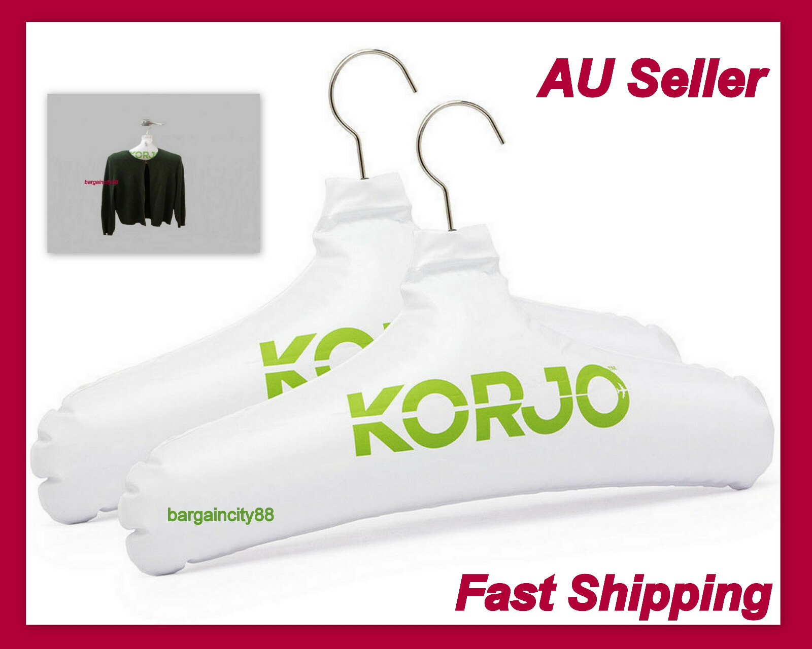 NEW Korjo Inflatable Coat Hanger Set Duopack Ideal Spare Travel Hangers eBay