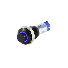 Tesi MIMMO 10MM LED Momentary Push Button Guitar Kill Switch Black/Blue