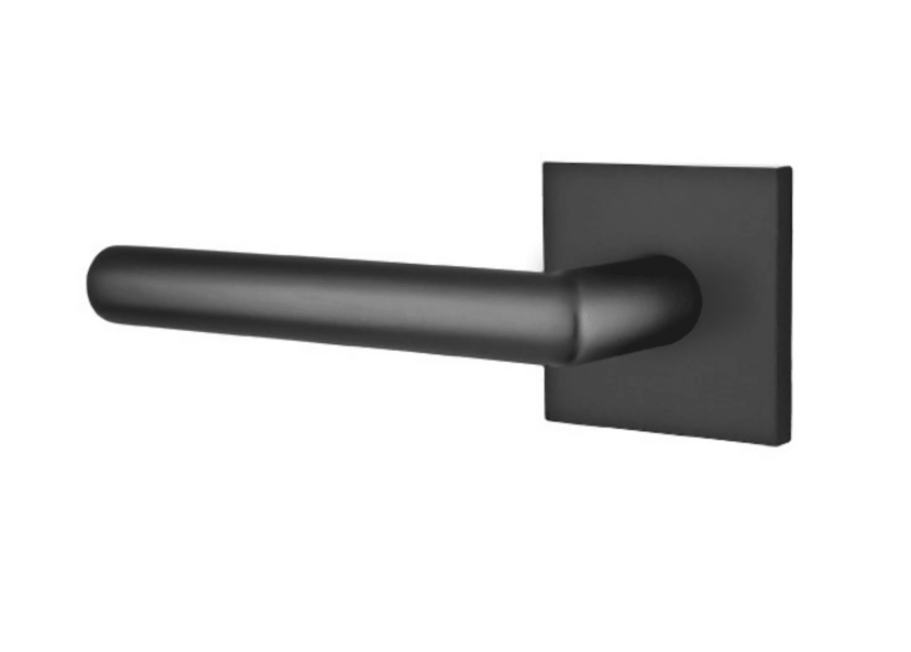 Emtek C5210STUUS19 Stuttgart Flat Black Privacy Door Lever Set New-image