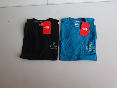 Camiseta de bolsillo North Face 2019 mangas cortas para hombre Camping Notes nueva con etiquetas - Imagen 1 de 3