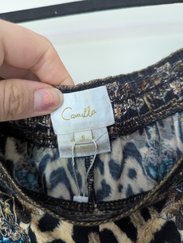 CAMILLA FRANKS AMSTERGLAM SPLIT HEM JERSEY PANT LEOPARD PRINT - Picture 5 of 8