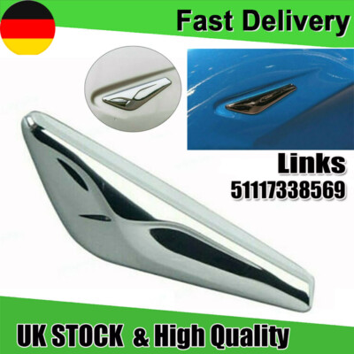 Vorne Links Kotflügel Chrom Trim Finisher Für BMW X3 X4 F25 F26 51117338569 DHL 