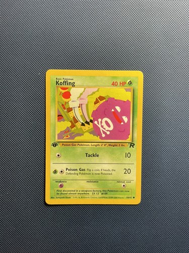 (LP) Koffing Team Rocket 58/82 1st Edition Common Pokémon TCG - Picture 1 of 2