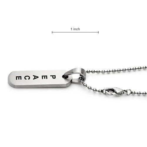 Collar SIMMONS/SHR Nuevo "PAZ" Hecho de Acero Inoxidable. Foto 2 de 2