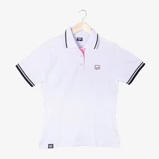 Milk Mocha Bear: Milk Polo Shirt - White / Women / M