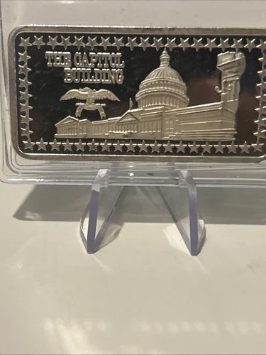Wonders Of America Hamilton Mint Silver Bar The Capitol Building 1975 Bar #3093
