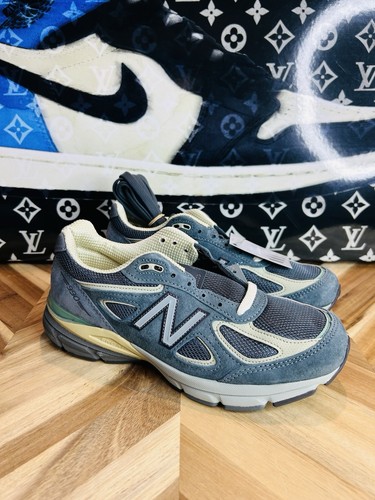Größe 6,5 Herren AURALEE × New Balance 990V4 blau Trooper Swamp U990AL4 ausverkauft - Bild 3 von 7