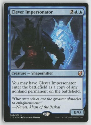 Clever Impersonator Moderately Played Commander 2019 Magic: The Gathering
