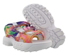 Fila Disruptor Tie Dye PS Girls Shoes Size 4, Color: Multicolored
