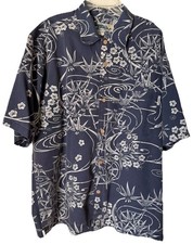 O  NEILL Hawaiian Shirt Men  s Large Blue Floral